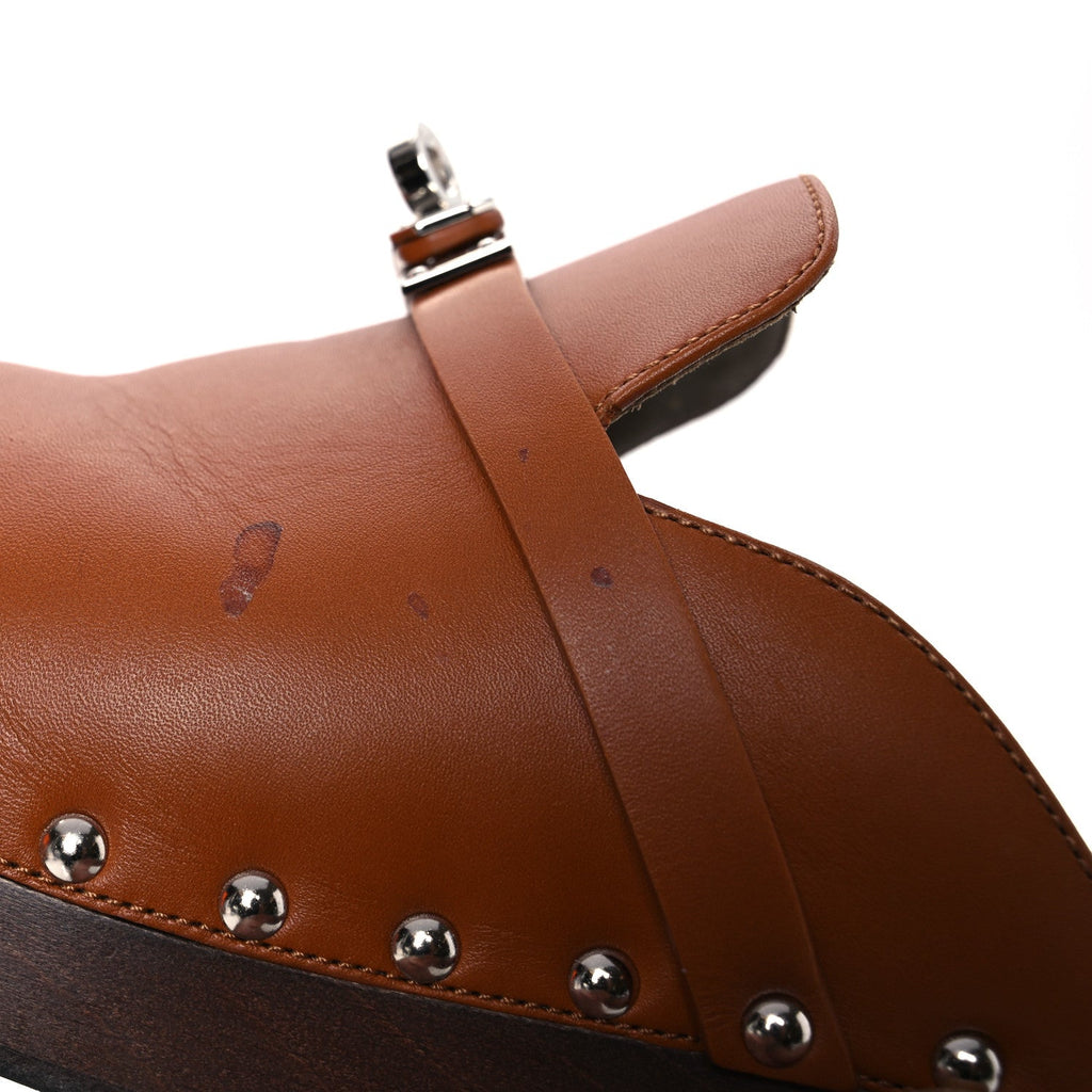 Heritage Calfskin Carlotta Mules 39 Naturel