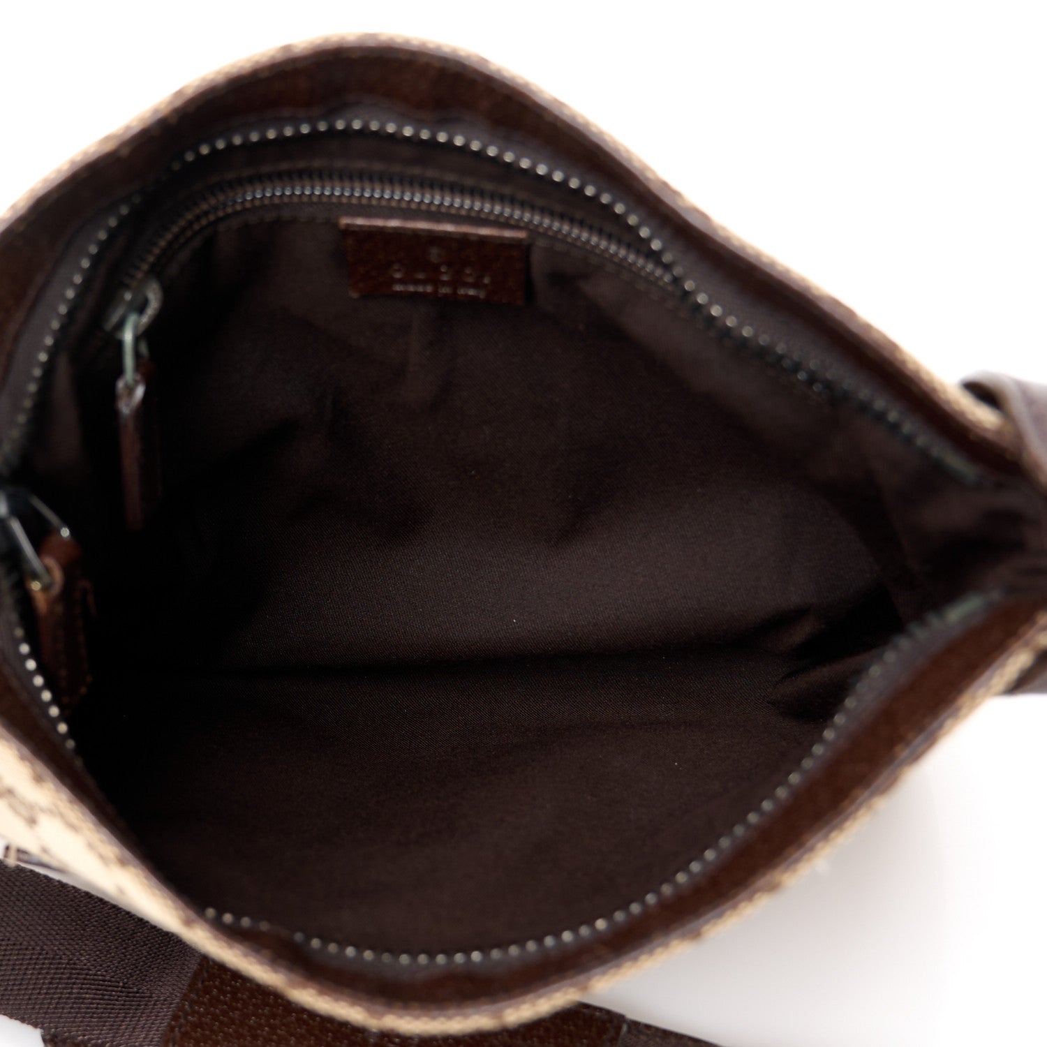 Monogram Flat Messenger Bag Dark Brown