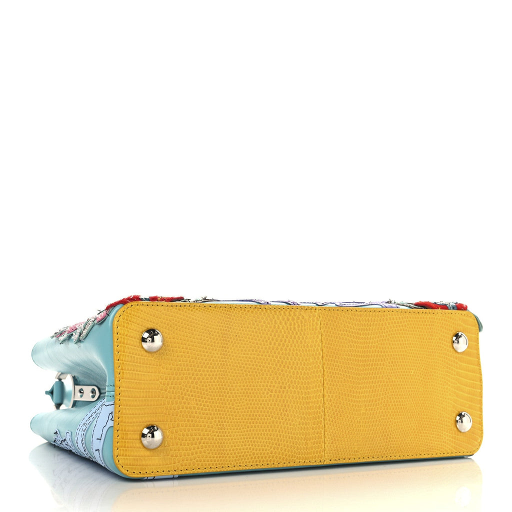 Calfskin Lizard Artycapucines Tschabalala Self PM Multicolor