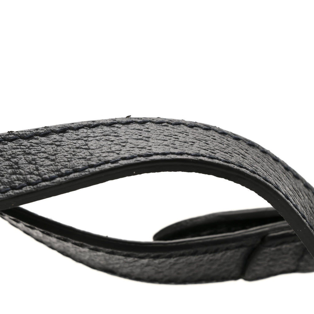 GG Supreme Monogram Textured Dollar Calfskin Web Small Ophidia Messenger Bag Beige Blue