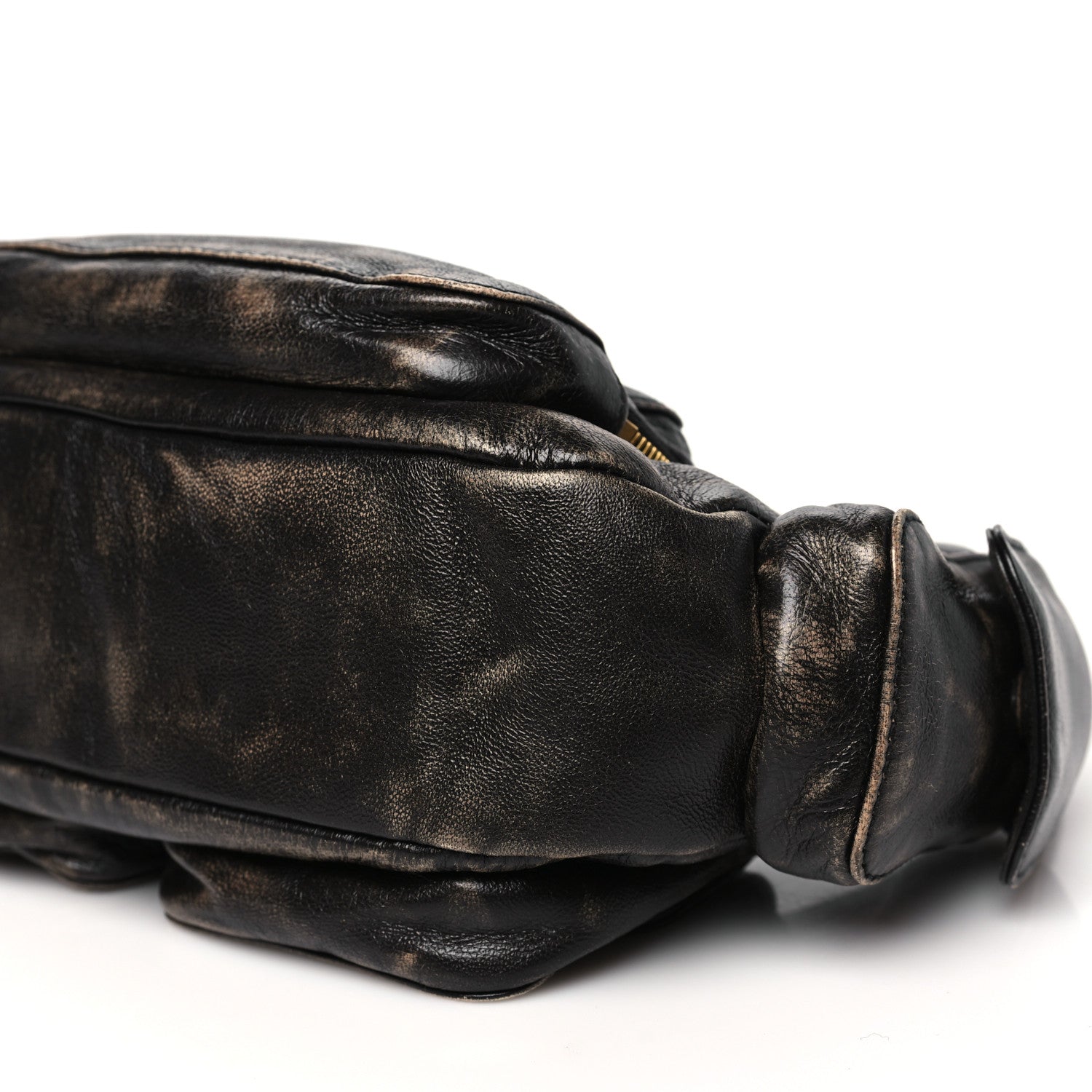 Distressed Nappa Pocket Bag  Sand Coffee