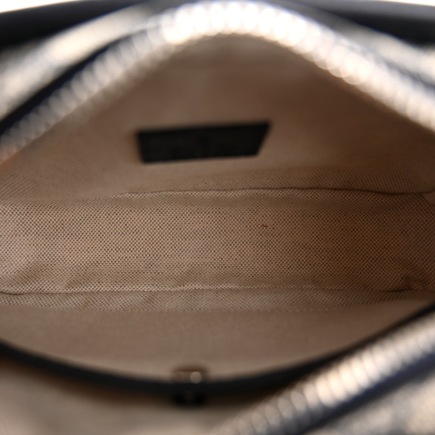 GG Supreme Monogram Textured Dollar Calfskin Mini Retro Interlocking G Shoulder Bag Beige Blue