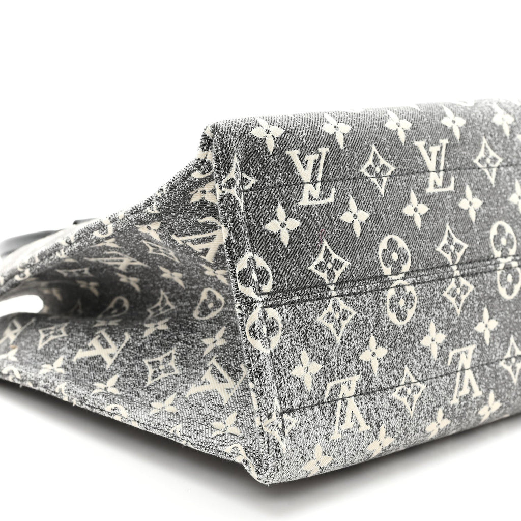 Monogram Jacquard Denim Onthego MM Black