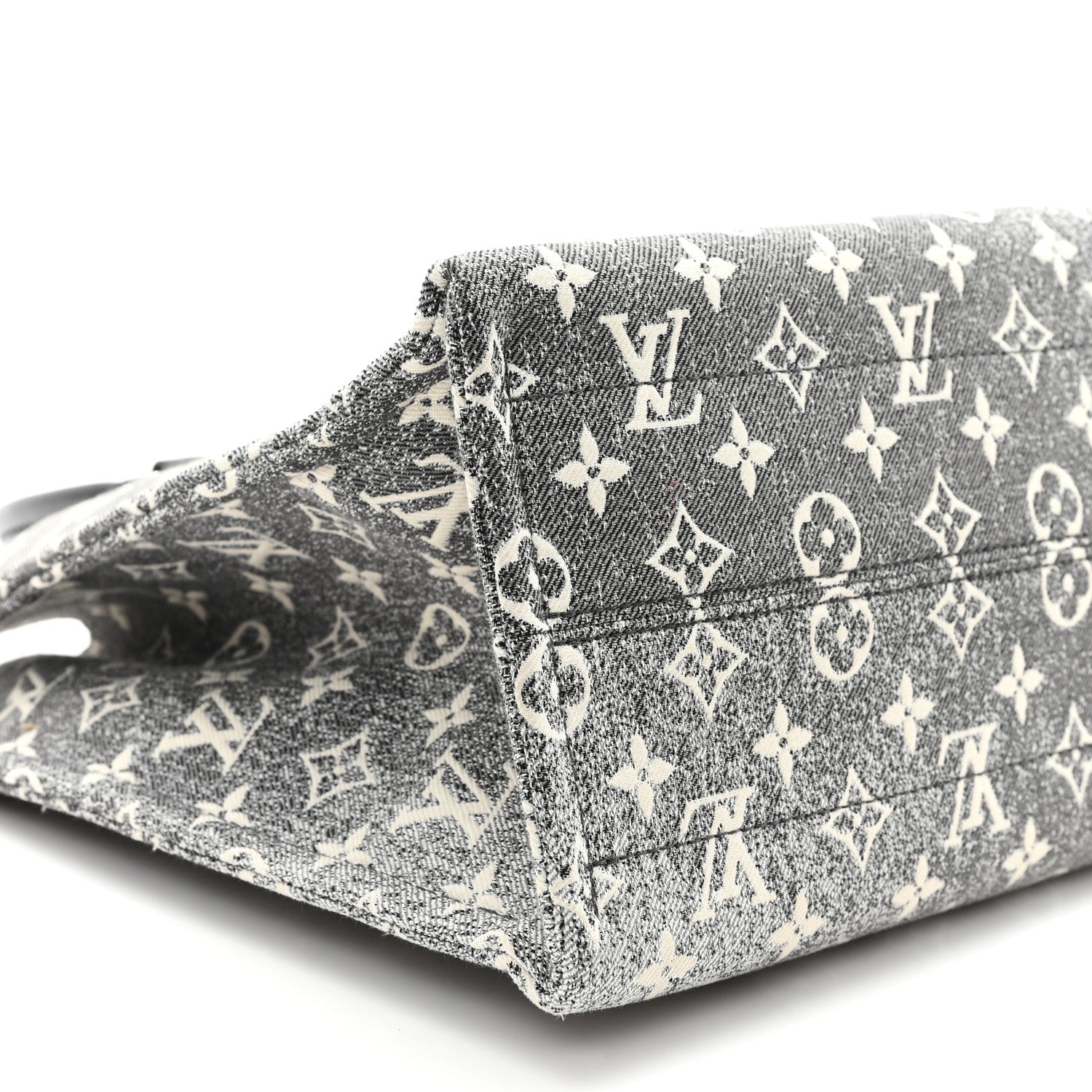 Monogram Jacquard Denim Onthego MM Black