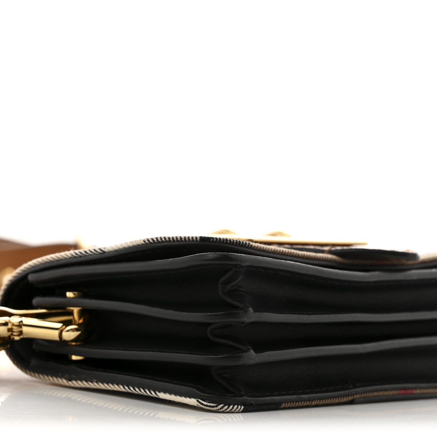 House Check Bridle Calfskin Small Madison Buckle Bag Tan