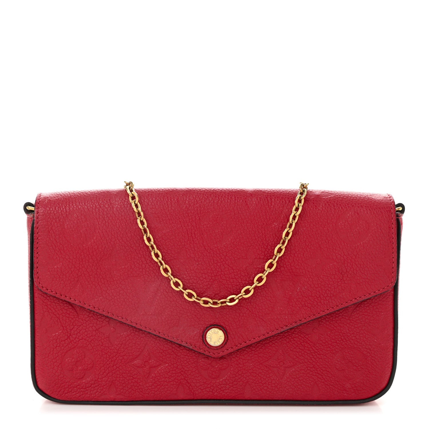 Empreinte Pochette Felicie Chain Wallet Scarlet