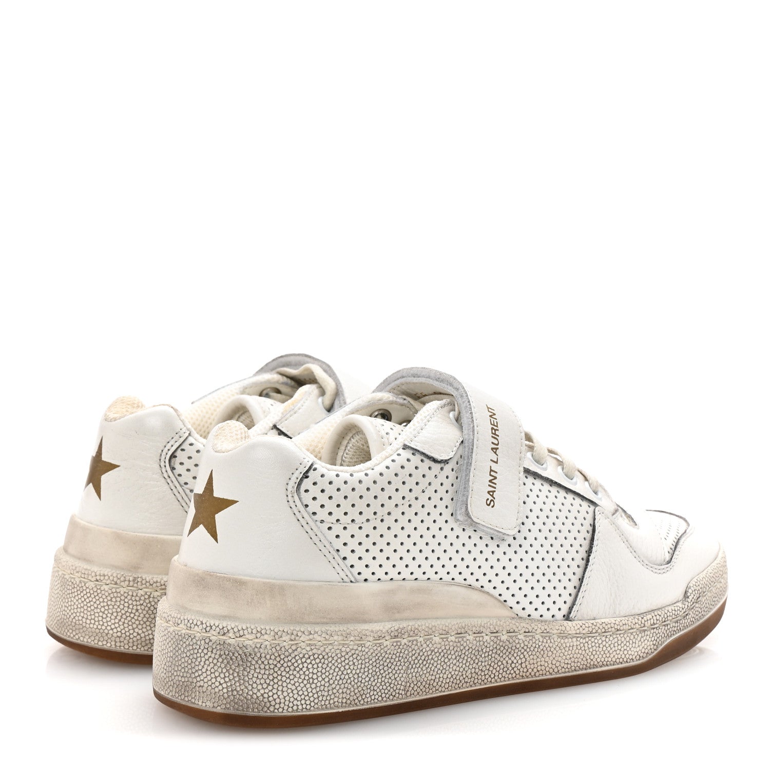 Calfskin Perforated Womens SL24 Sneakers 36 White