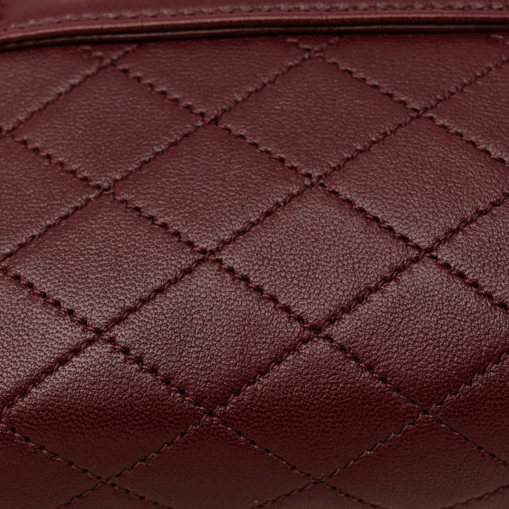Lambskin Quilted Monogram Mini Nolita Hot Wine