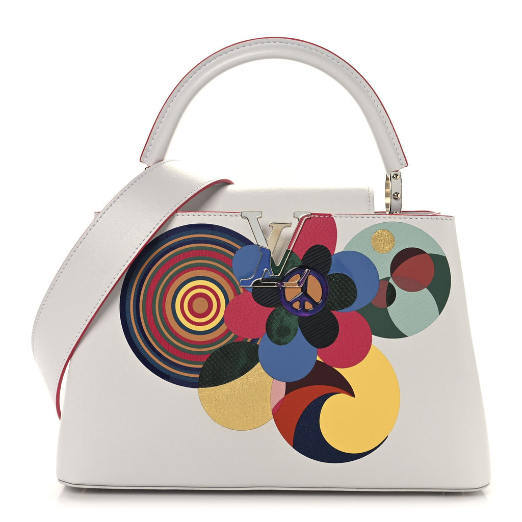 Lambskin Beatriz Milhazes Artycapucines PM White Multicolor