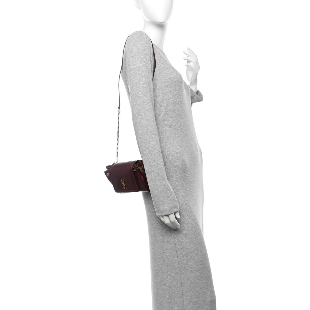 Lambskin Quilted Monogram Mini Nolita Hot Wine