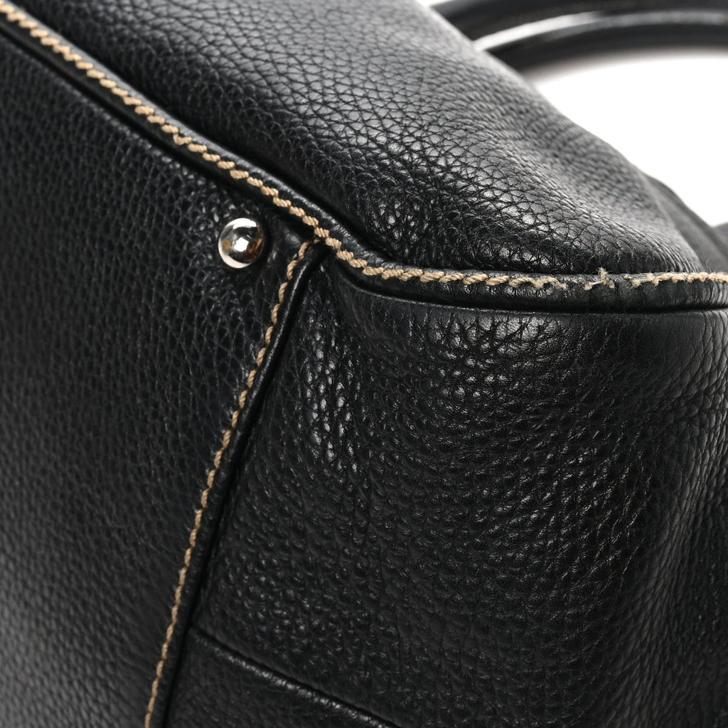 Calfskin Tassel Bowler Black