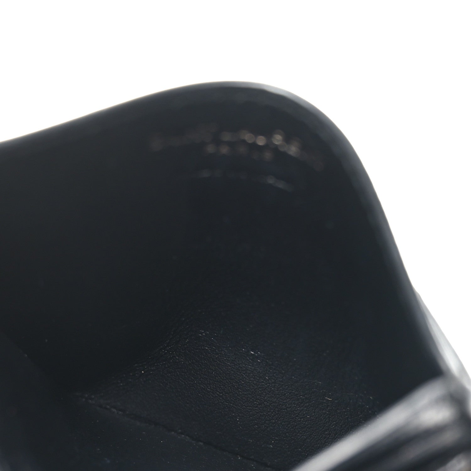 Grain De Poudre Matelasse Chevron Monochrome Monogram Credit Card Case Black