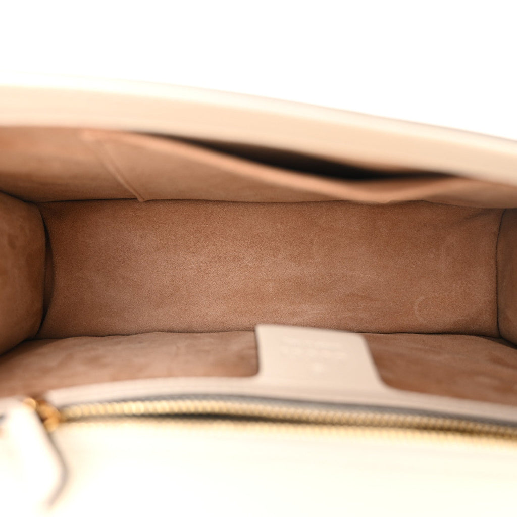 Calfskin Small Sylvie Shoulder Bag Off White