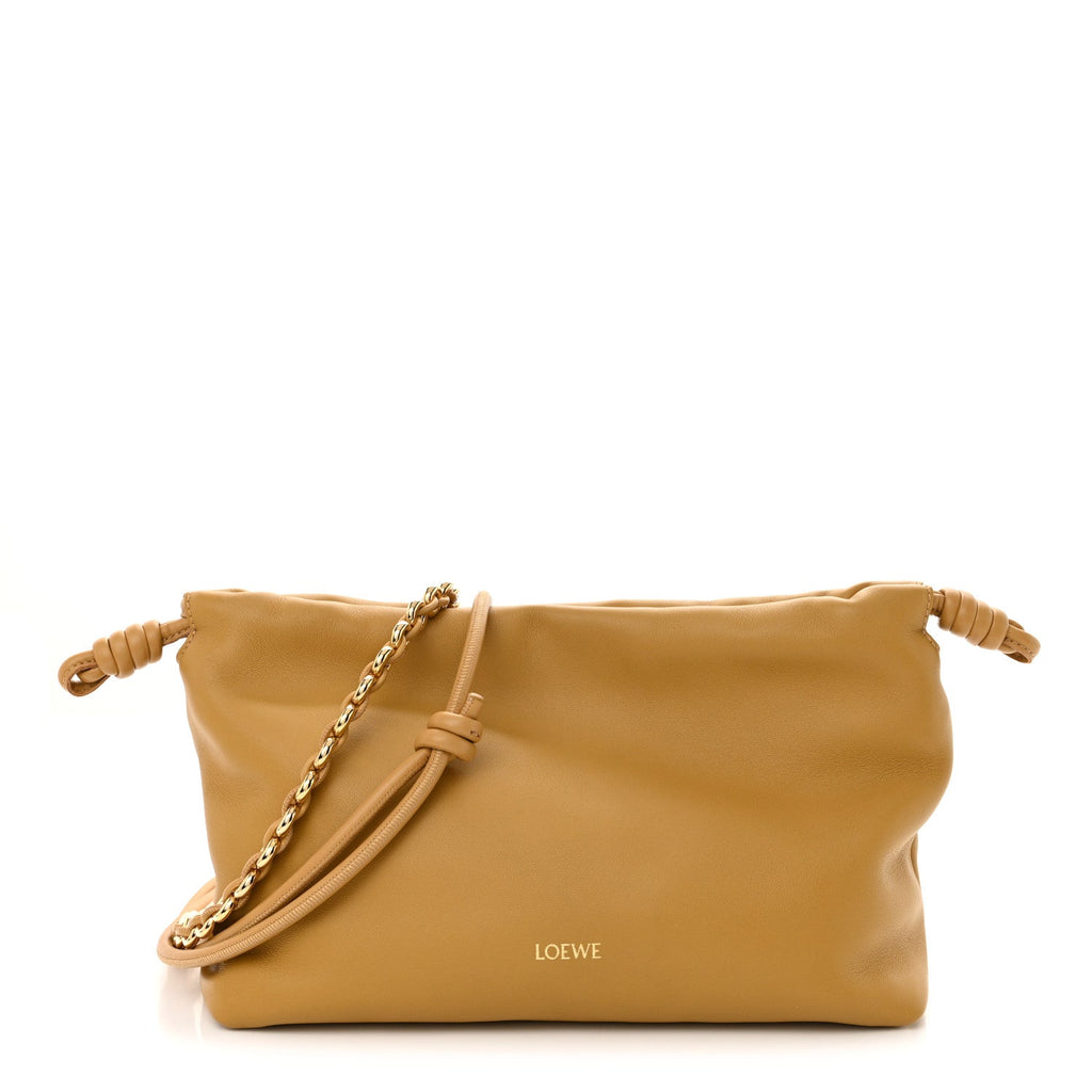 Mellow Nappa Donut Medium Chain Flamenco Knot Clutch Sahara