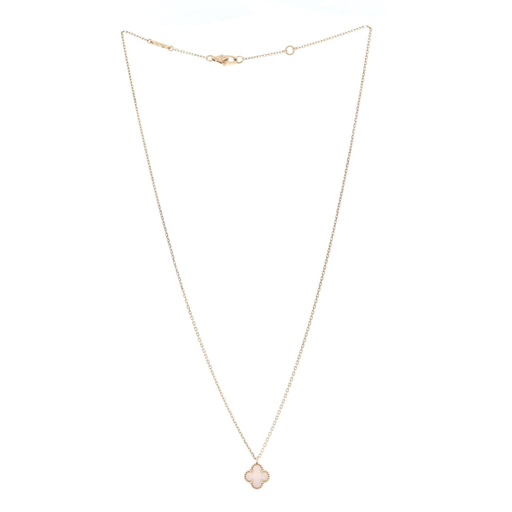 18K Yellow Gold Mother of Pearl Sweet Alhambra Pendant Necklace