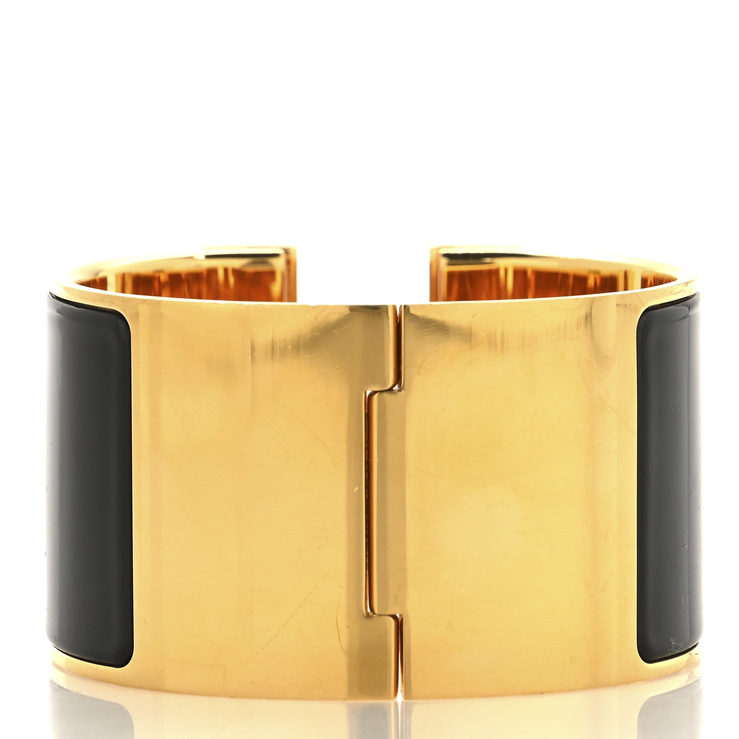 Enamel Extra Wide Clic Clac H Bracelet PM Black