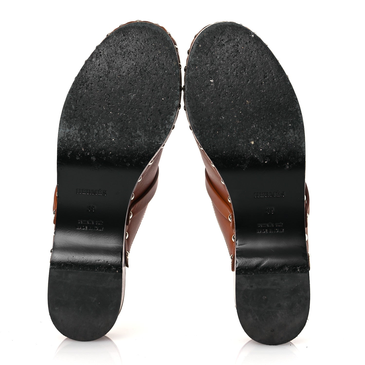 Heritage Calfskin Carlotta Mules 39 Naturel