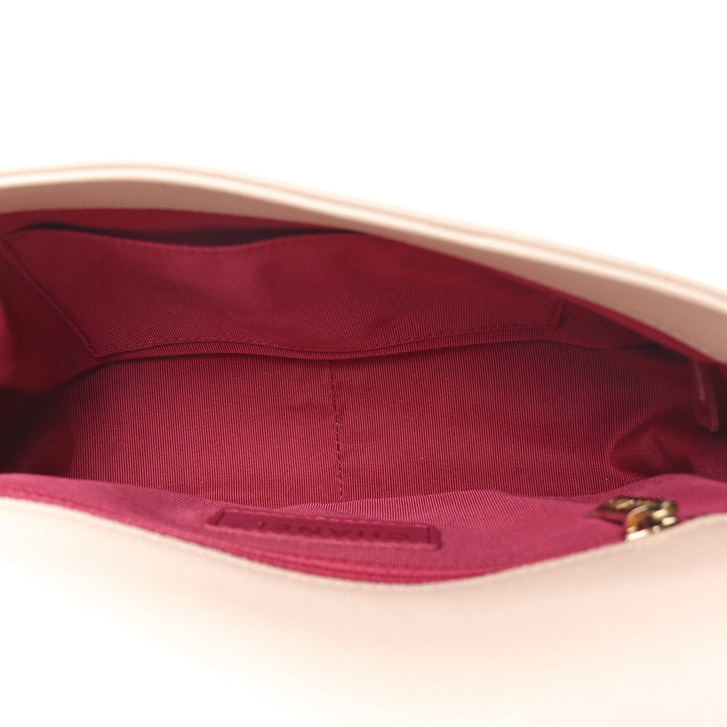 Caviar Quilted Small Fashion Therapy Flap Bag Beige