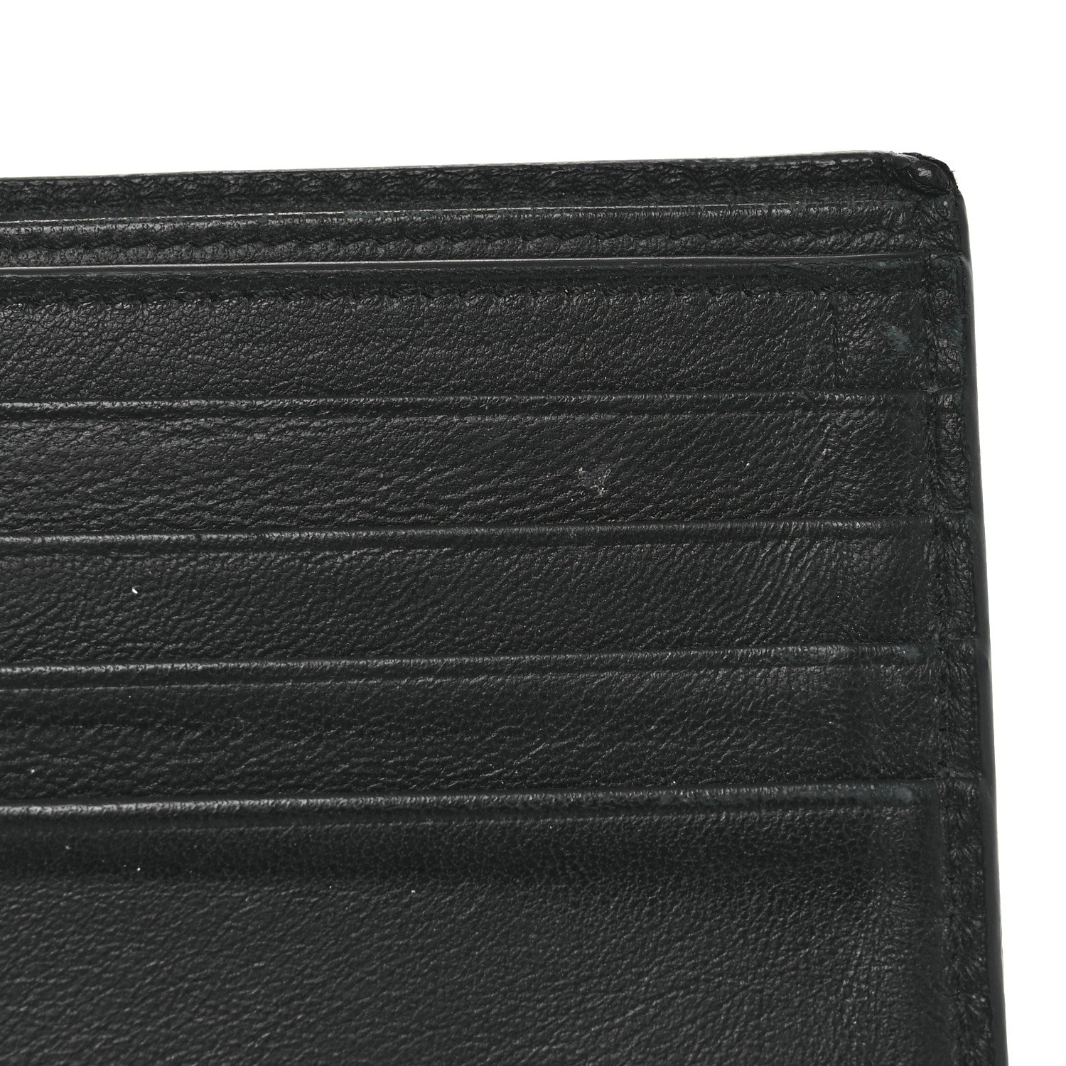 Calfskin Crocodile Embossed Tiny Cassandre East West Wallet Black