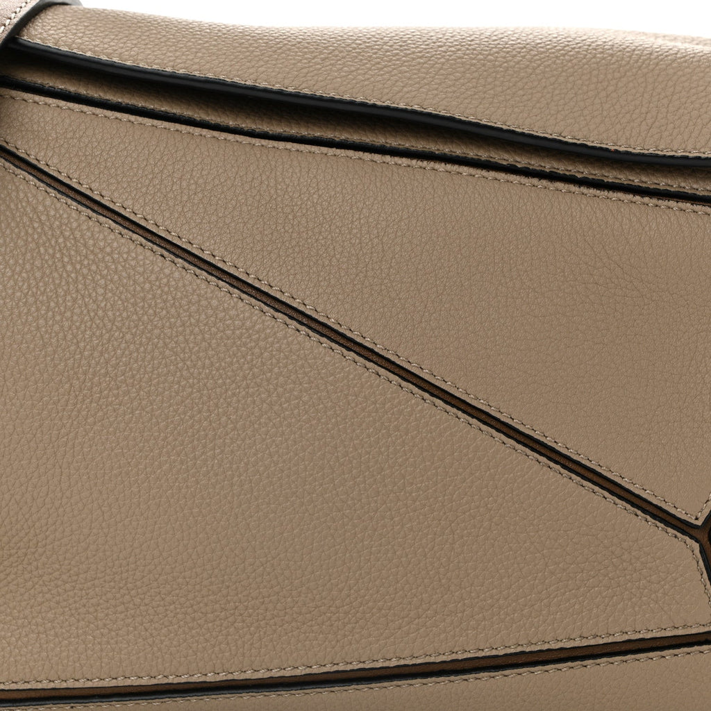 Grained Calfskin Small Puzzle Bag Sand Mink