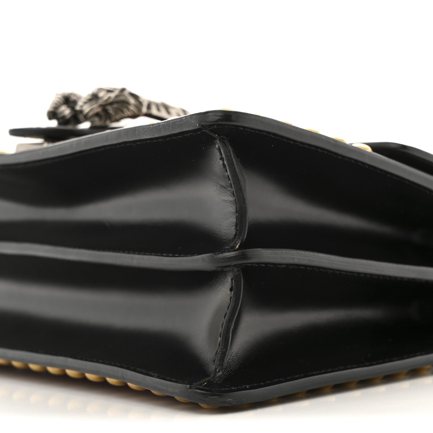 Calfskin Floral Embroidered Studded Small Dionysus Shoulder Bag Black