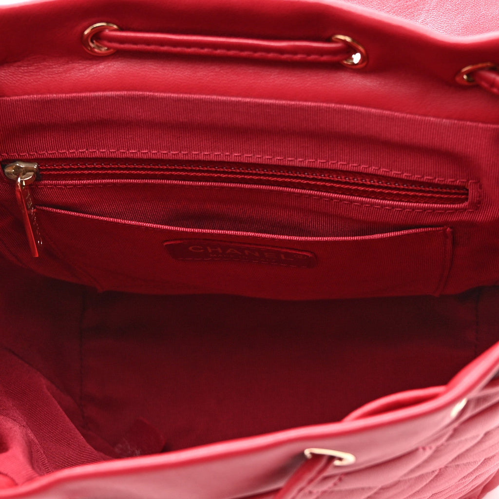 Lambskin Quilted Small Urban Spirit Backpack Dark Pink