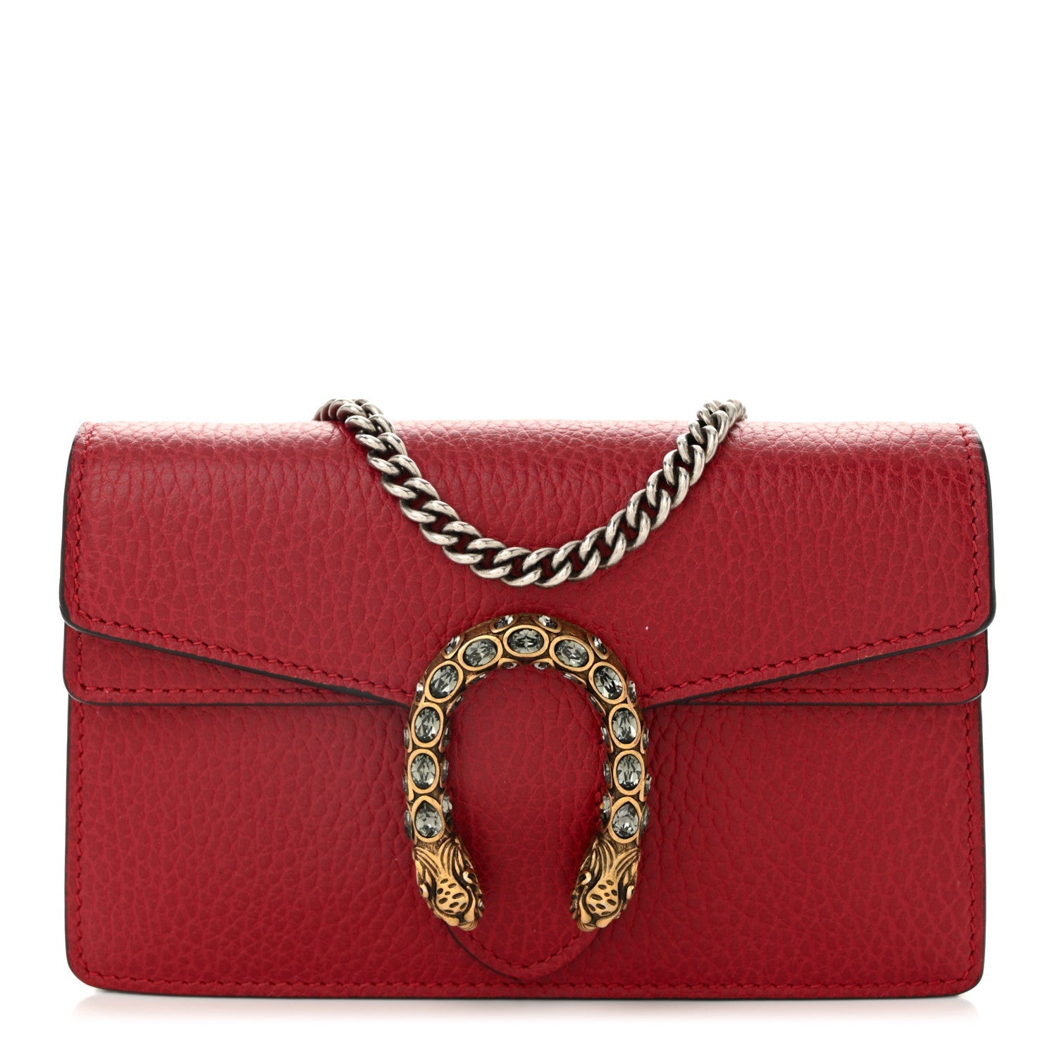 Calfskin Super Mini Dionysus Shoulder Bag Hibiscus Red