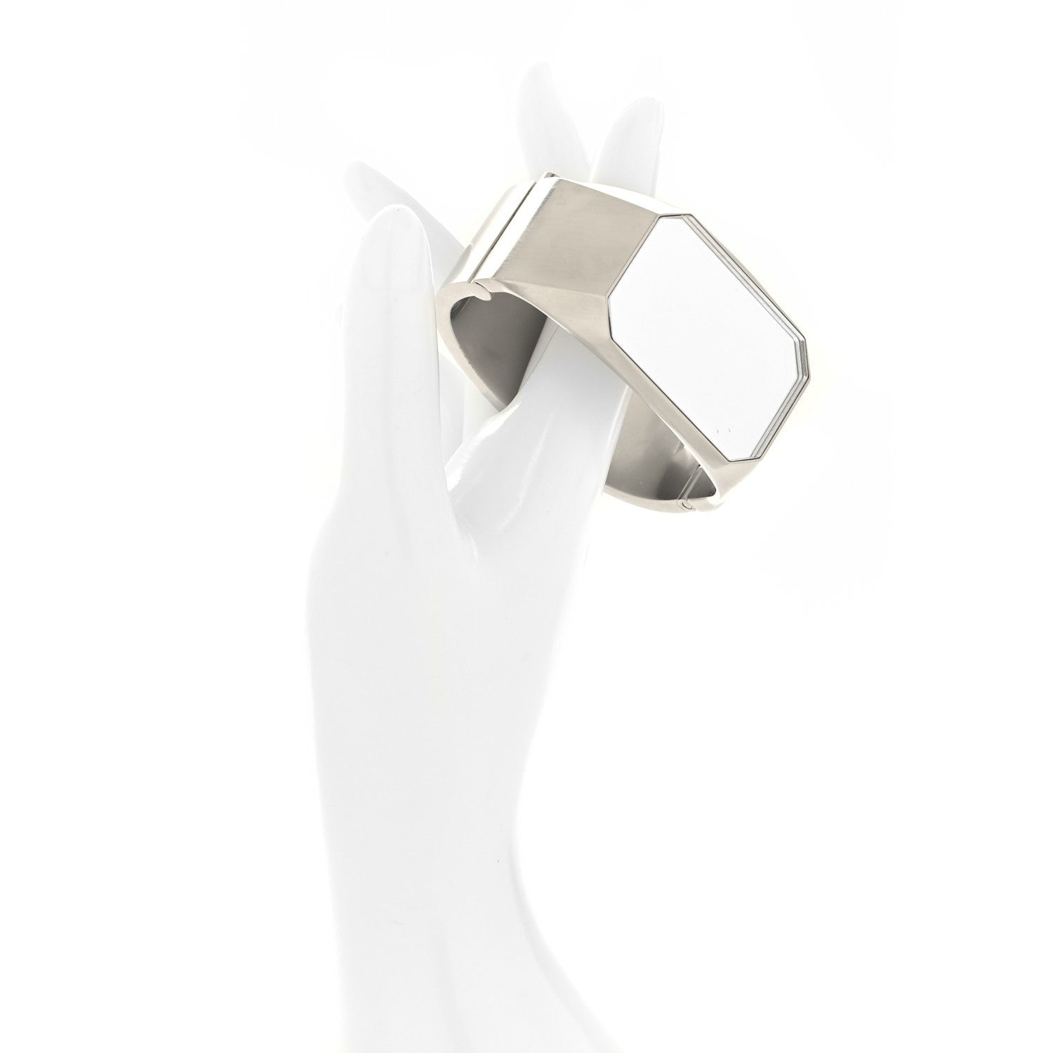 Metal CC Mirror Cuff Silver