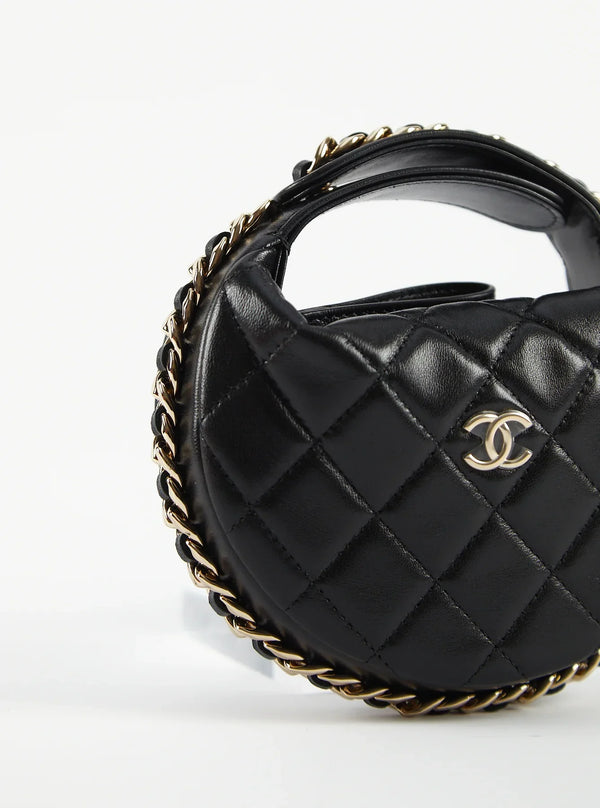 Chanel Pouch Lambskin GHW (Black)