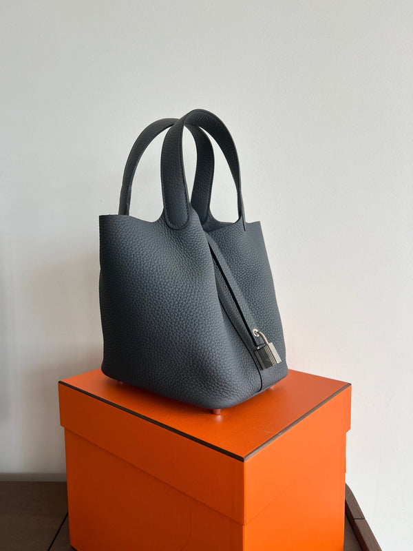 Hermès Picotin 18cm Gris Misty, PHW