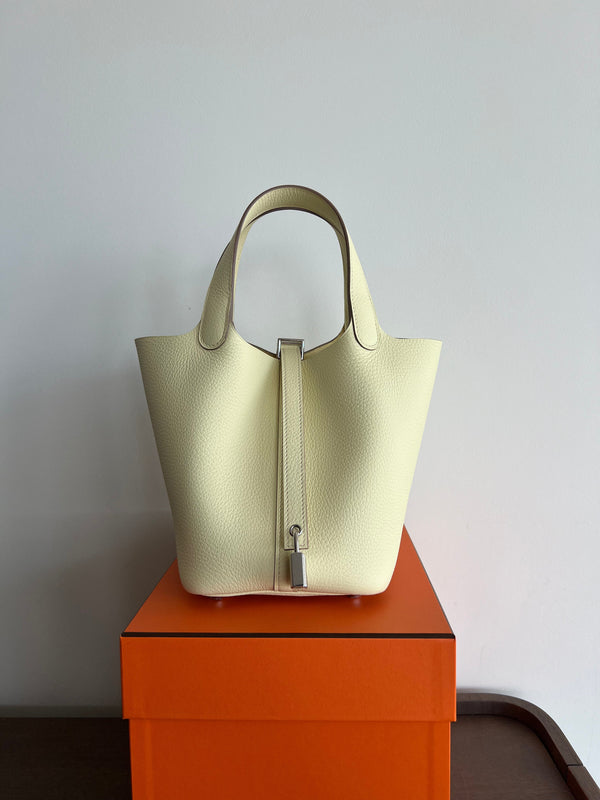 Hermès Picotin 18cm Jaune Milton, PHW
