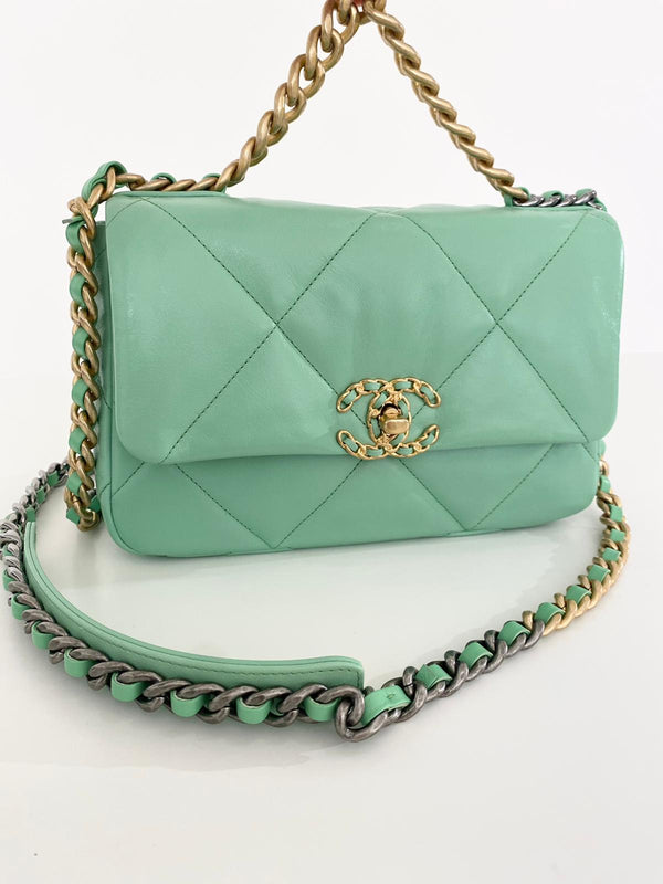 Chanel 19 Flap Bag Mint Small