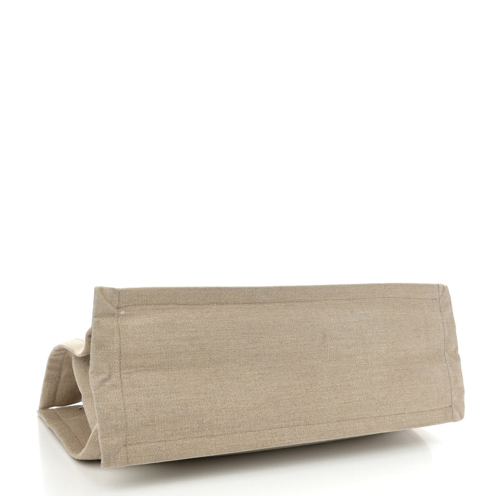 Linen Calfskin Rive Gauche Tote Optic White