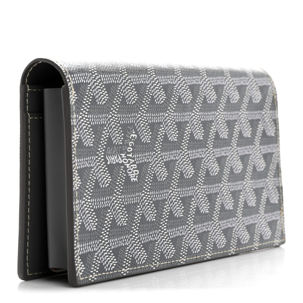 Goyardine Long Bi-Fold Wallet Grey