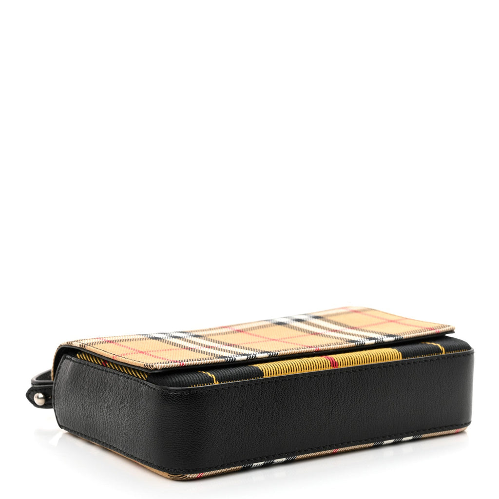 House Check Tartan Mix Hampshire Crossbody Antique Yellow Black