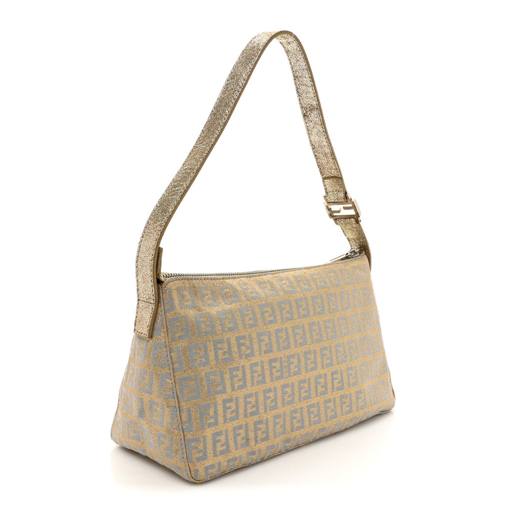 Metallic Jacquard Zucchino Pochette Oro Sabbia