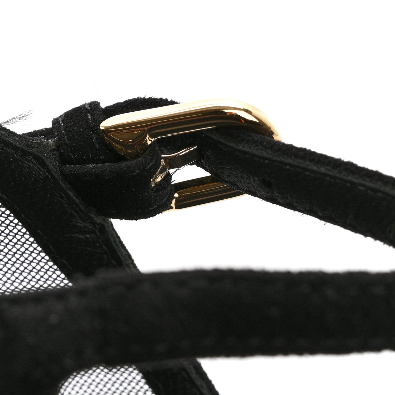 Mesh Suede Grosgrain Pearls Cap Toe Mary Jane Pumps  37.5 Black