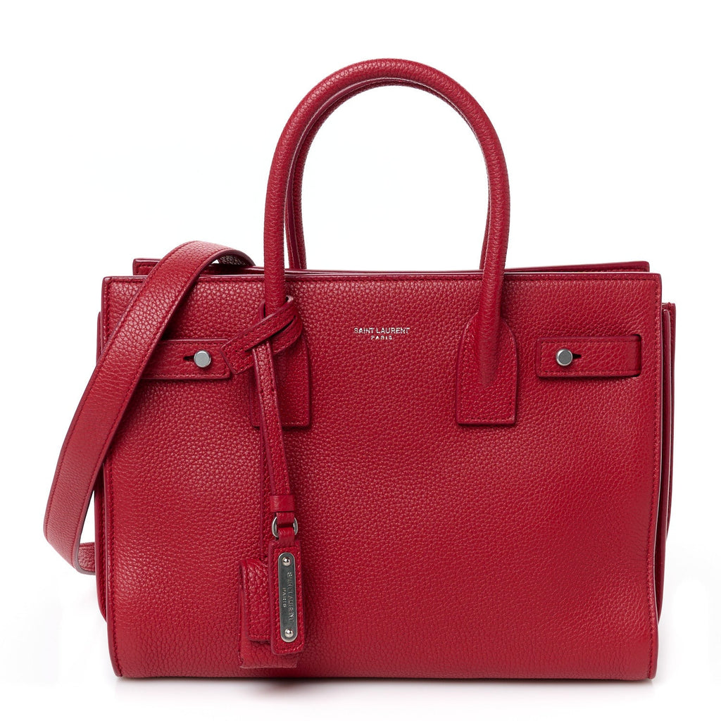 Grained Calfskin Baby Sac De Jour Souple Red