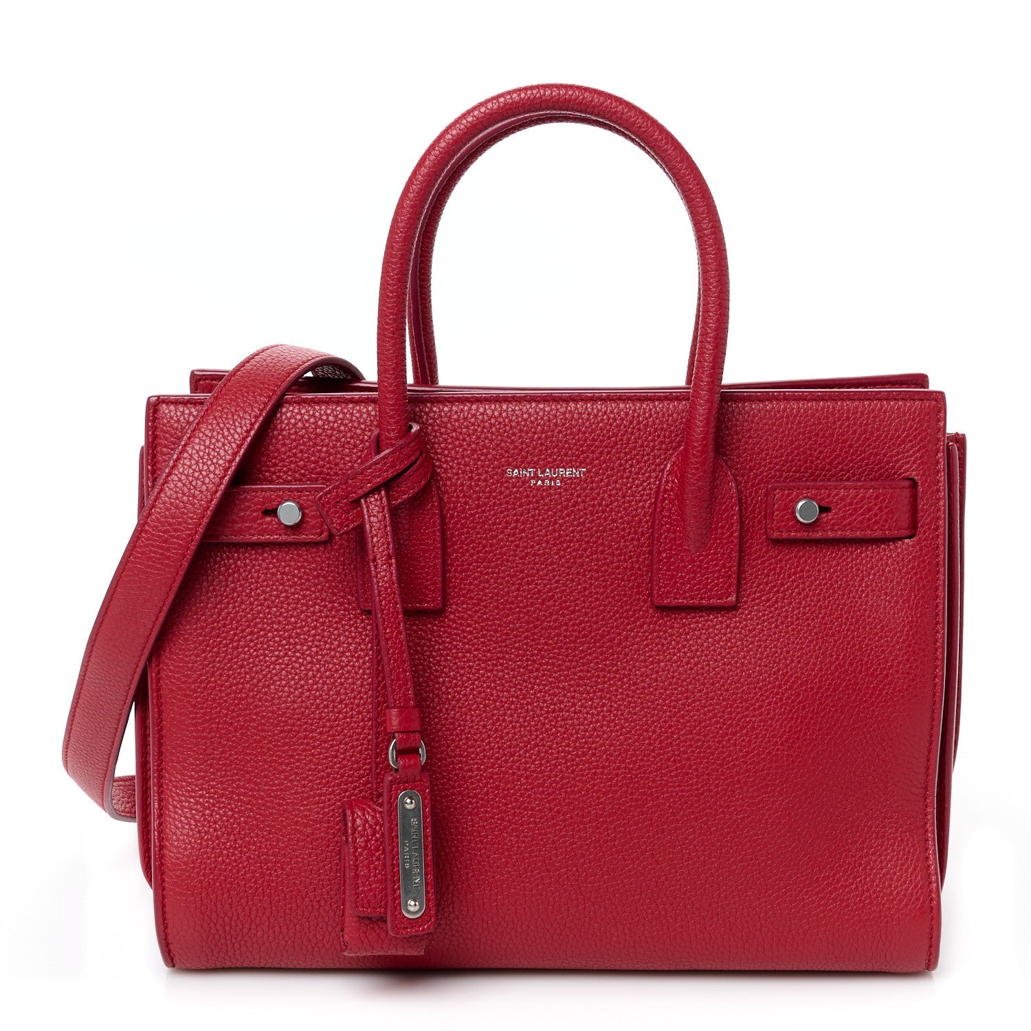 Grained Calfskin Baby Sac De Jour Souple Red