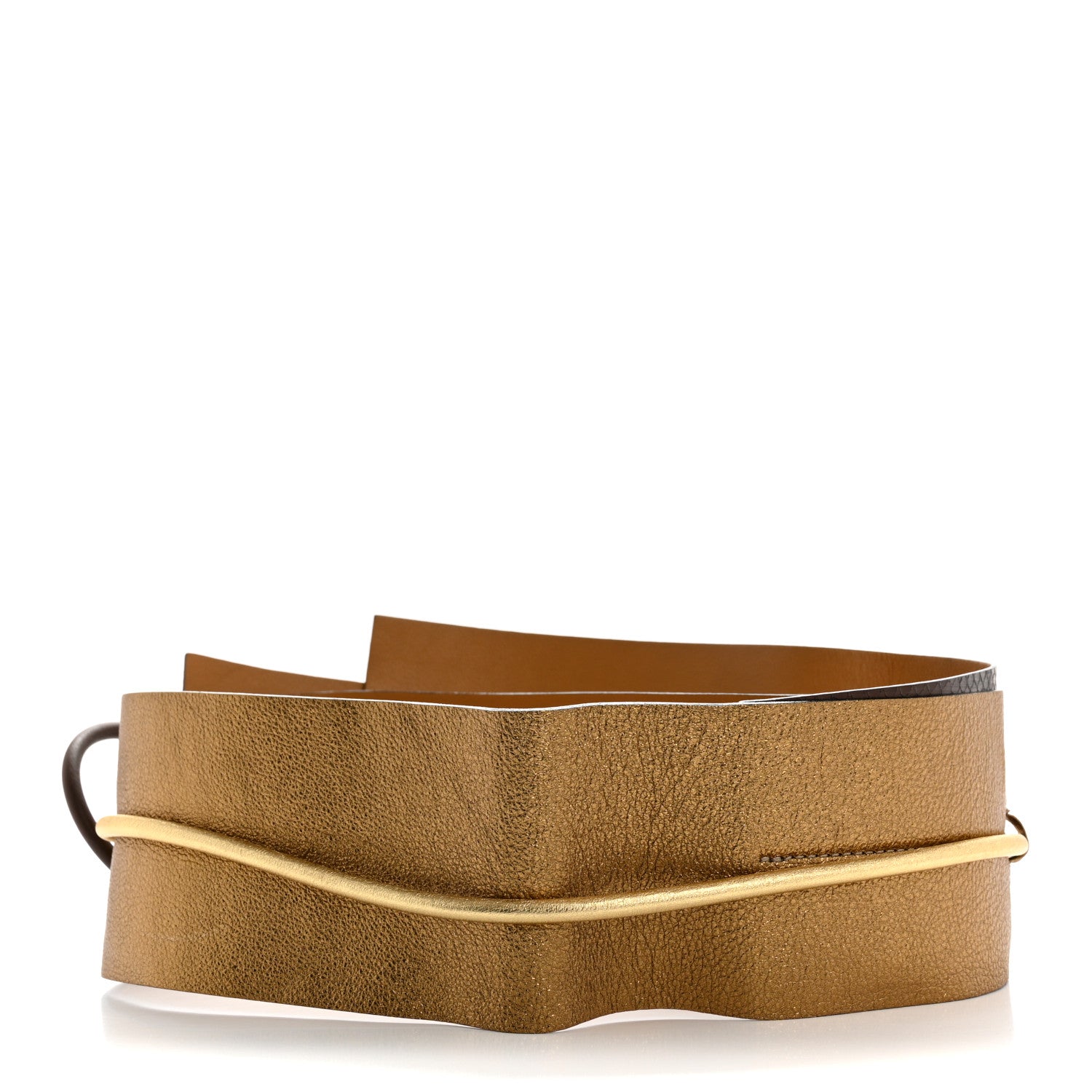 Grained Calfskin Watersnake Wide Obi Tie Belt Multicolor