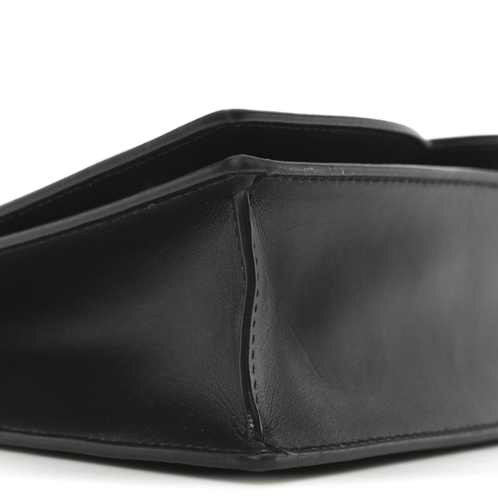 Calfskin DG Logo Flap Crossbody Bag Black