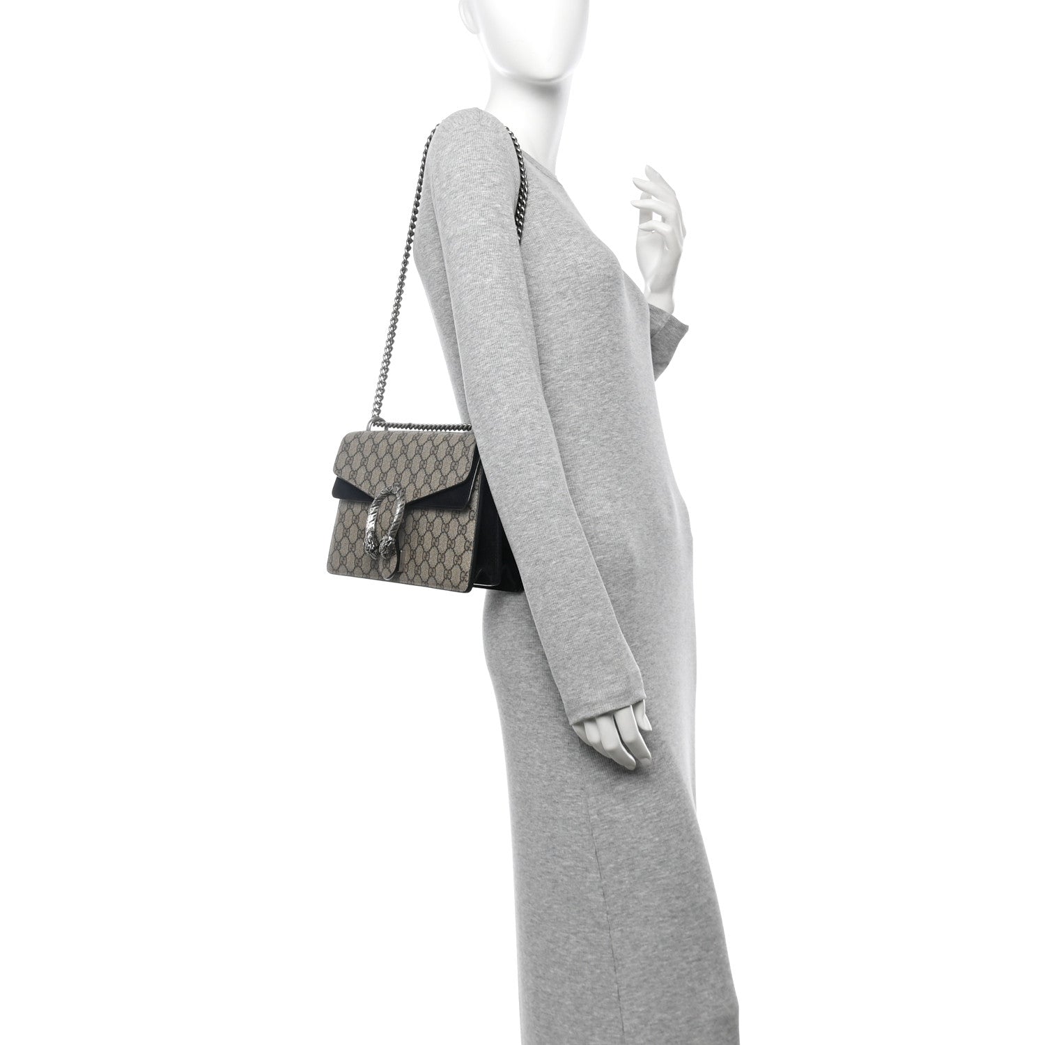 GG Supreme Monogram Small Dionysus Shoulder Bag Black