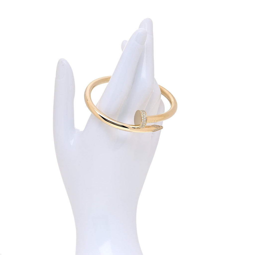 18K Yellow Gold Diamond Large Juste Un Clou Bracelet 18