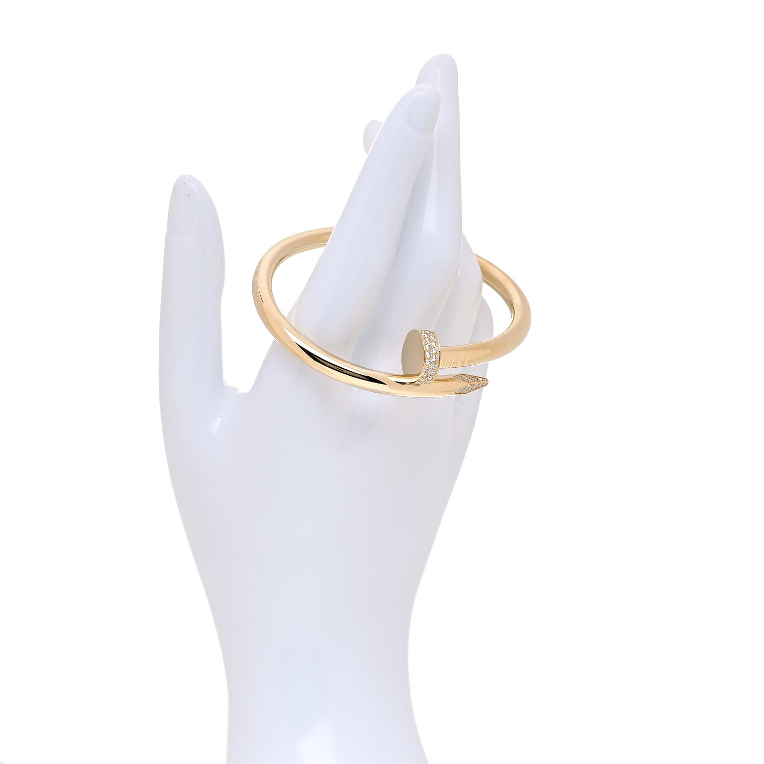 18K Yellow Gold Diamond Large Juste Un Clou Bracelet 18