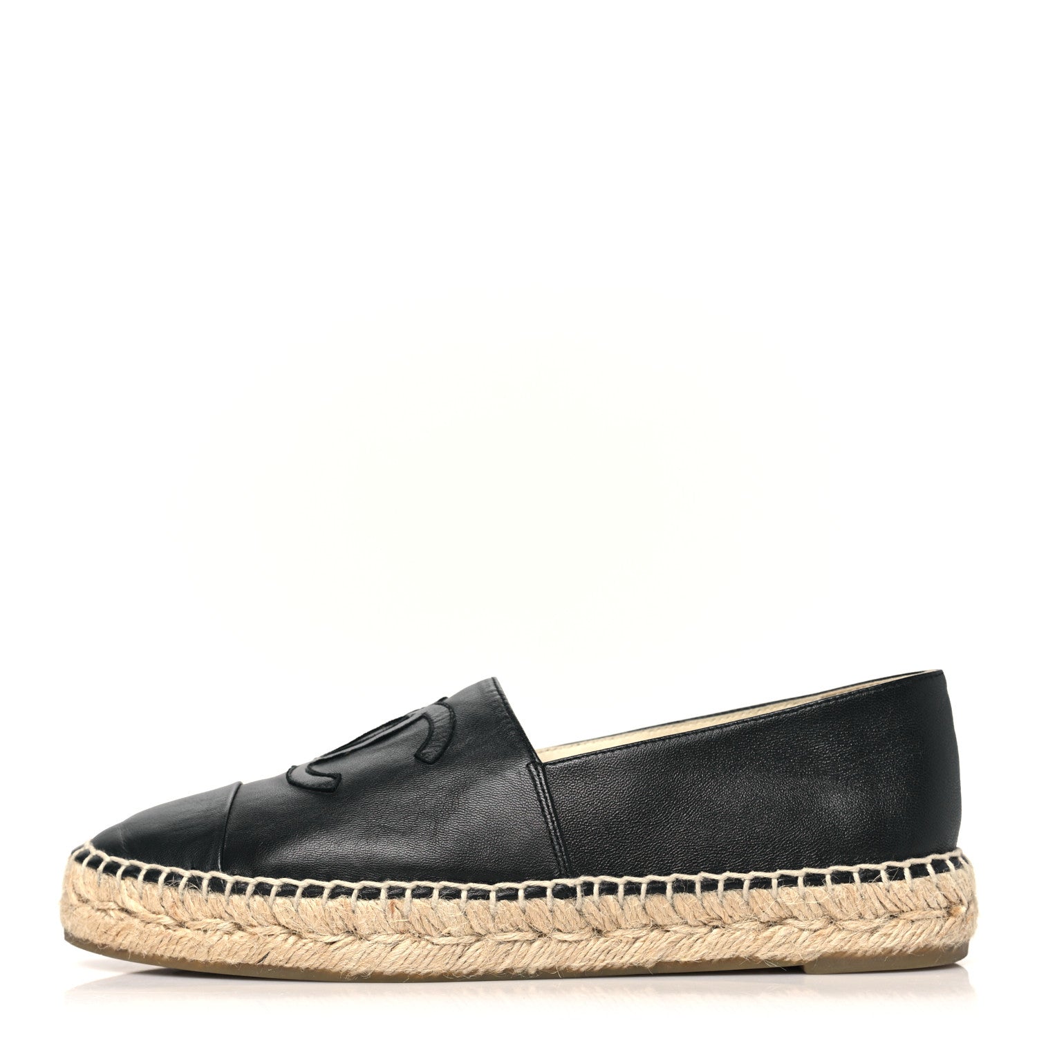 Lambskin CC Espadrilles 38 Black
