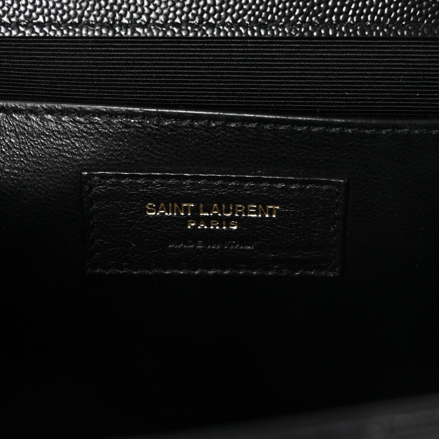 Grain De Poudre Textured Mixed Matelasse Triquilt Medium Monogram Satchel Black