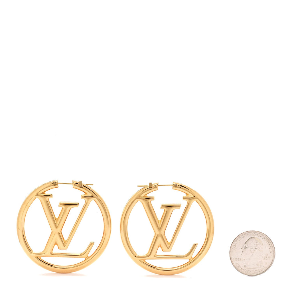 Metal Louise Hoop Earrings Gold