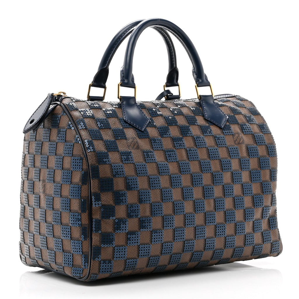 Damier Paillettes Speedy 30 Blue
