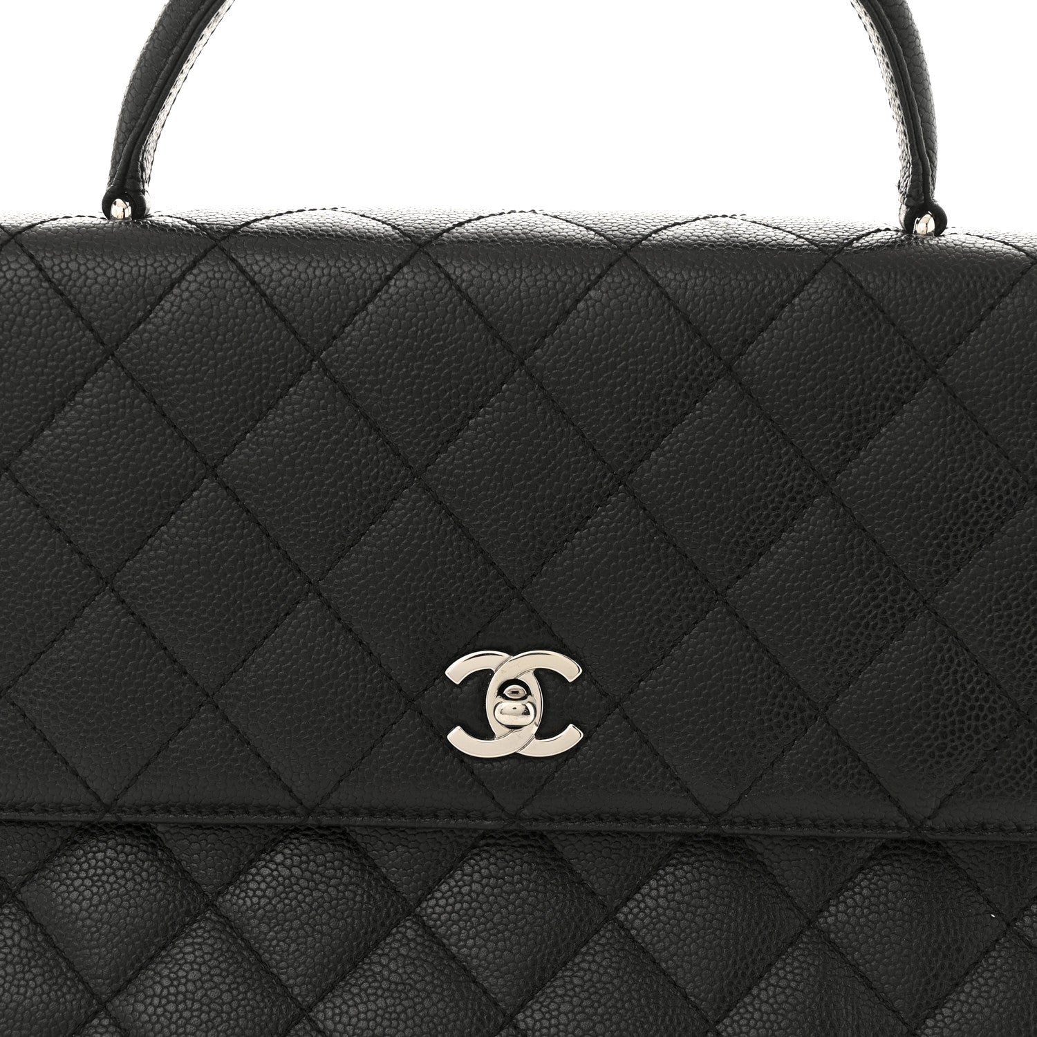 Caviar Quilted Jumbo Kelly Flap Black