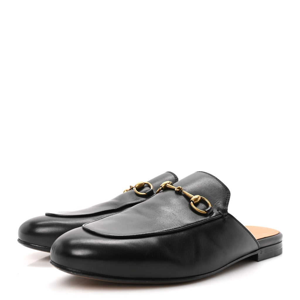 Calfskin Womens Princetown Slippers 39 Black